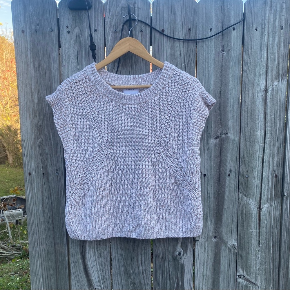 Old Navy Light Lavender Scoop Neck Knit Sweater Vest